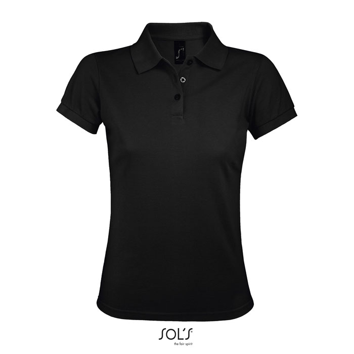 Polo femme promotionnel 200g - Prime Noir 1